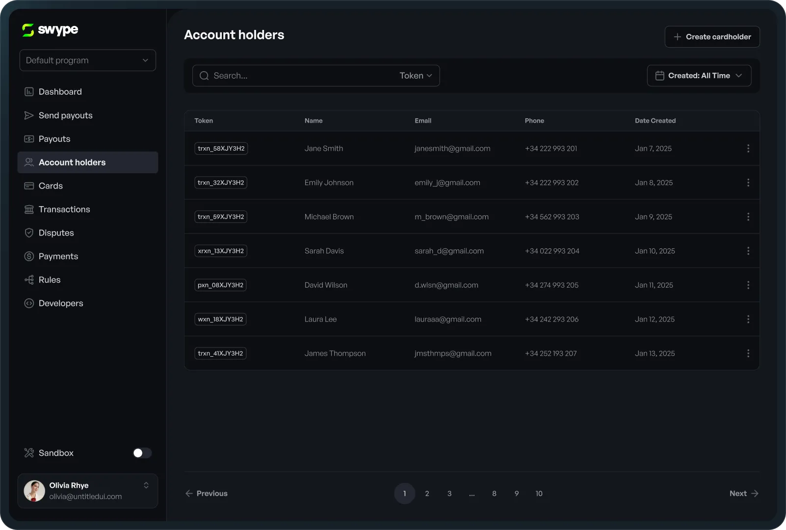 Swype account holders platform preview