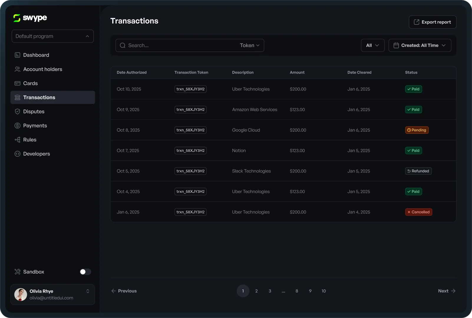 Swype transactions platform preview